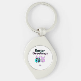 Bunny Fuzzies Swirl Metal Sleutelhanger