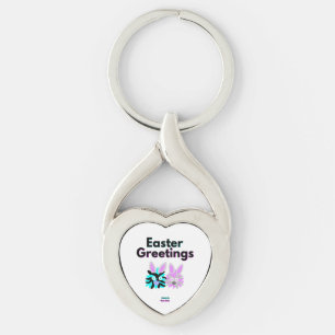 Bunny Fuzzies Twisted Heart Metal Sleutelhanger