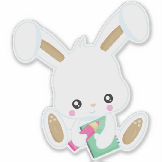 Bunny gaat naar school, stort Bunny, Boeken, Potlo Sticker (Voorkant)