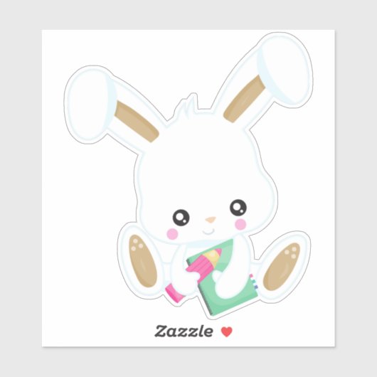 Bunny gaat naar school, stort Bunny, Boeken, Potlo Sticker (Vel)