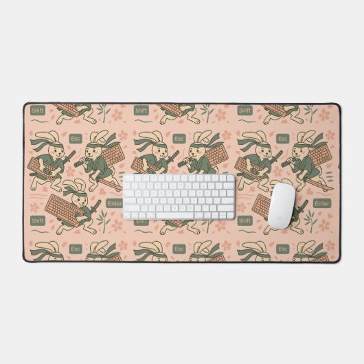 Bunny Gamer Keyboard Samurai Bureaumat (Keyboard & Muis)