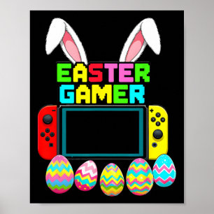 Bunny Gaming Controller Gamer Jongens Grappige Vid Poster