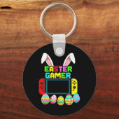 Bunny Gaming Controller Gamer Jongens Grappige Vid Sleutelhanger (Voorkant)