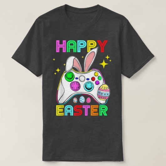 Bunny Gaming Controller Video Game Lover Gamer Eas T-shirt (Design voorkant)