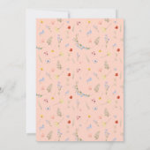 Bunny Garden First Birthday Invitation Kaart (Achterkant)