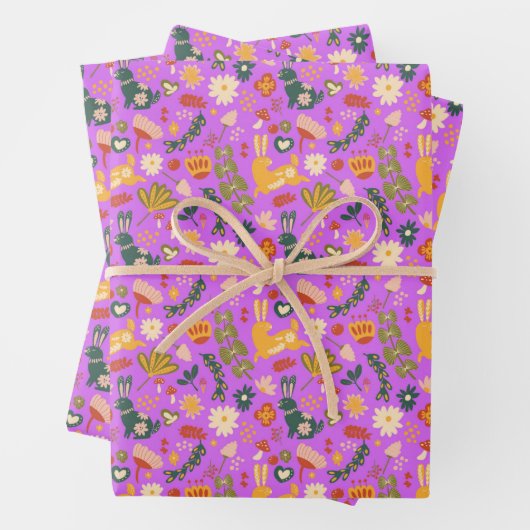 Bunny Garden Inpakpapier Vel (In situ)