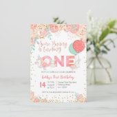 Bunny Garden Spring verjaardagsfeestje uitnodiging (Staand voorkant)