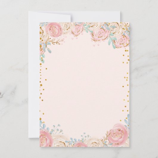 Bunny Garden Spring verjaardagsfeestje uitnodiging (Achterkant)