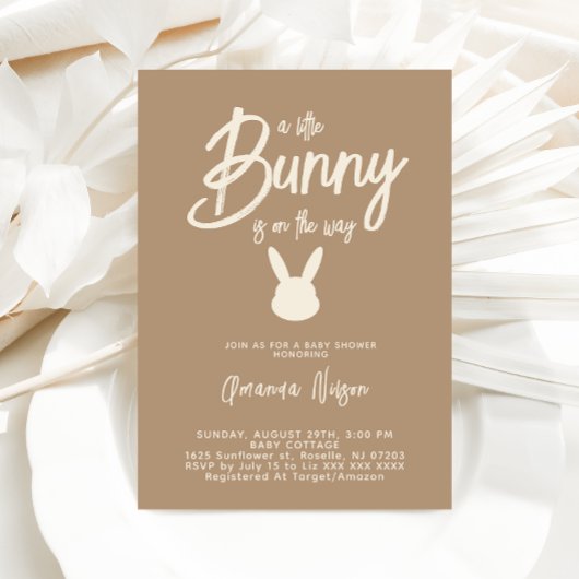 Bunny Gender Neutraal Baby shower Kaart