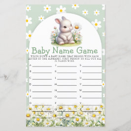 Bunny Gender Neutraal Baby shower Naam Spel