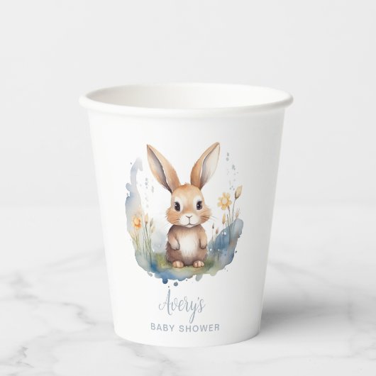 Bunny Gender Neutraal Baby shower Papieren Bekers (Voorkant)