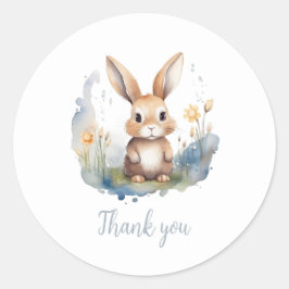 Bunny Gender Neutraal Baby shower Ronde Sticker