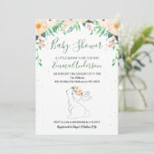 Bunny Gender Neutral Baby shower Invitation Kaart (Staand voorkant)