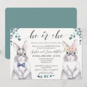 Bunny Gender Reopenbaart Uitnodiging (Voorkant / Achterkant)