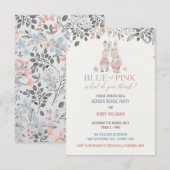 Bunny Gender Reveal Baby shower Invitation Kaart (Voorkant / Achterkant)