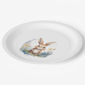 Bunny genderneutraal papieren bordje (Gekanteld)