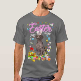 Bunny German Shorthaired Pointer Dog Happy Pasen T-shirt