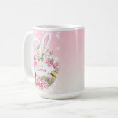 Bunny geviert de Mok van de koffie op paasdag (Voorkant links)