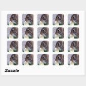 Bunny gevonden brood vierkante sticker (Vel)