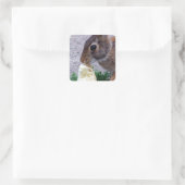 Bunny gevonden brood vierkante sticker (Tas)