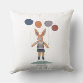 Bunny (gevulde speelgoed) jongen met ballonnen kussen (Achterkant)