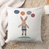 Bunny (gevulde speelgoed) jongen met ballonnen kussen (Deken)