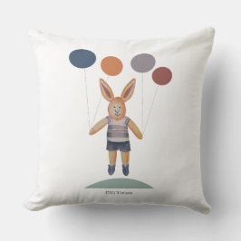Bunny (gevulde speelgoed) jongen met ballonnen kussen