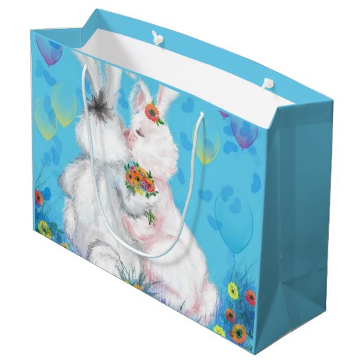 Bunny Gift Bag - Knuffel Groot Cadeauzakje (Achterkant Gekanteld)