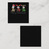 Bunny Gift | Bunny Merry-kerstcadeautje Vierkante Visitekaartje (Voorkant / Achterkant)