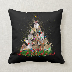 Bunny Gift   Kerstboom met konijnenkonijn — pracht Kussen