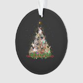 Bunny Gift | Kerstboom met konijnenkonijn — pracht Ornament (voorkant)