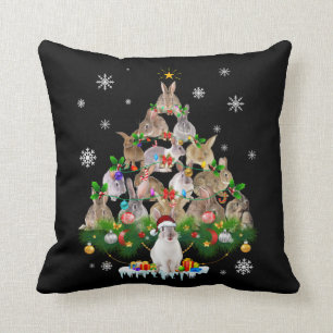 Bunny Gift  Sneeuw voor kerstkonijnen Kussen