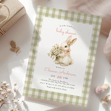  Bunny Gingham-Baby shower