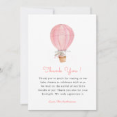 Bunny Girl Baby shower Bedankt (Voorkant)