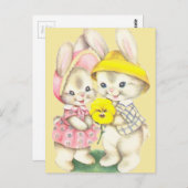 Bunny Girl + Boy Briefkaart (Voorkant / Achterkant)