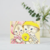 Bunny Girl + Boy Briefkaart (Staand voorkant)