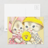 Bunny Girl + Boy Briefkaart (Voorkant / Achterkant)