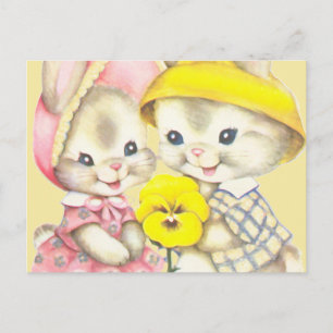 Bunny Girl + Boy Briefkaart