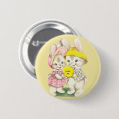 Bunny Girl + Boy Ronde Button 5,7 Cm (Voorkant /achterkant)