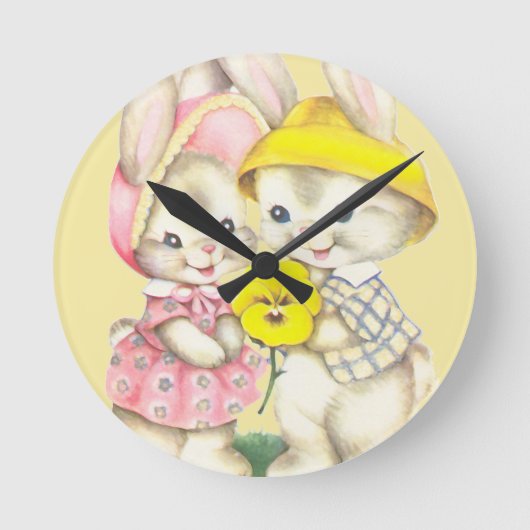 Bunny Girl + Boy Ronde Klok (Voorkant)