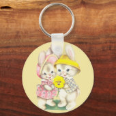 Bunny Girl + Boy Sleutelhanger (Voorkant)