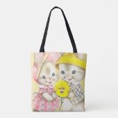 Bunny Girl + Boy Tote Bag (Achterkant)