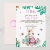 Bunny girl doucht per post uitnodiging (Voorkant / Achterkant)