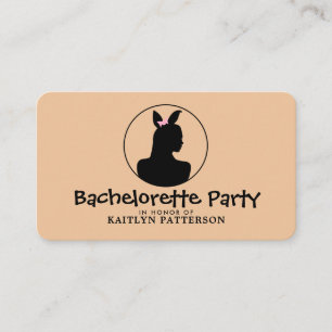 Bunny Girl, Elegant Bachelorette Party Ticket Informatiekaartje