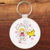 Bunny Girl en Little Chick Sleutelhanger (Voorkant)