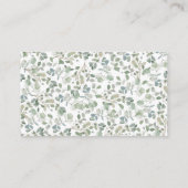 Bunny Girl Greenery Baby shower Boekaanvraag Informatiekaartje (Achterkant)