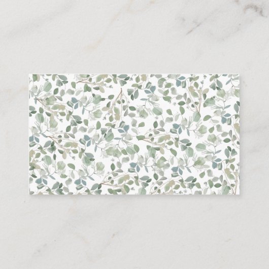 Bunny Girl Greenery Baby shower Boekaanvraag Informatiekaartje (Achterkant)