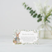 Bunny Girl Greenery Baby shower Boekaanvraag Informatiekaartje (Staand voorkant)