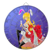 Bunny Girl op Cupcake Dartboard Dartbord (Voorkant)