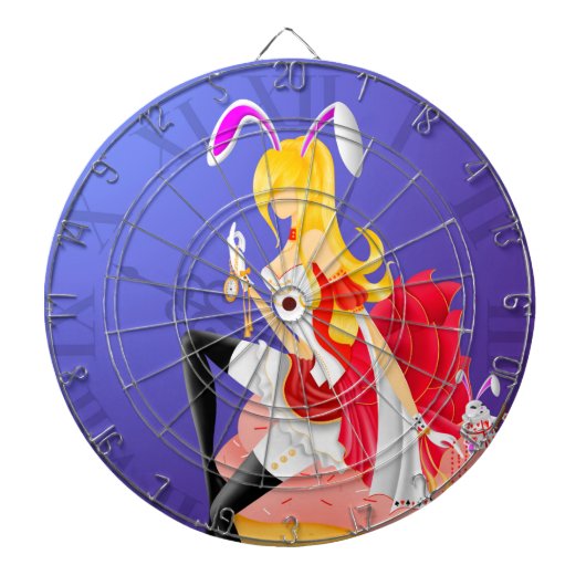 Bunny Girl op Cupcake Dartboard Dartbord (Voorkant)